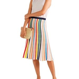 J Crew Vertical Stripe Midi Skirt